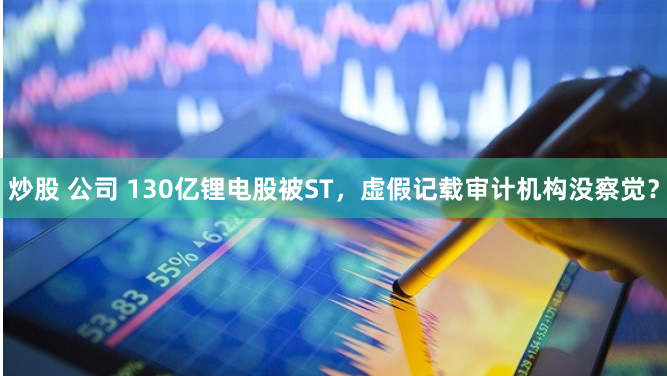 炒股 公司 130亿锂电股被ST，虚假记载审计机构没察觉？
