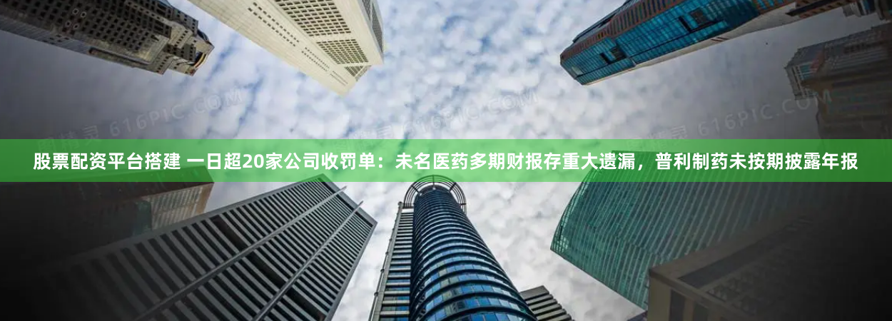 股票配资平台搭建 一日超20家公司收罚单：未名医药多期财报存重大遗漏，普利制药未按期披露年报